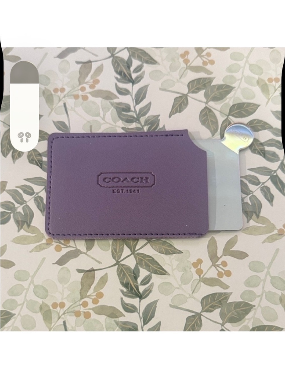 Coach Purple compact mirror